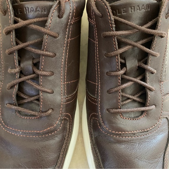 Cole Haan Men's Grand Tour Sport Oxford Sneakers Leather Size 8M Chestnut - Picture 4 of 9